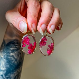 Verbene Ohrringe, oval, golden