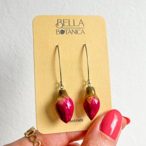 Rosenknospen Ohrringe, silbern