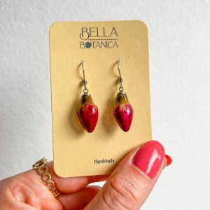 Rosenknospen Ohrringe, silbern