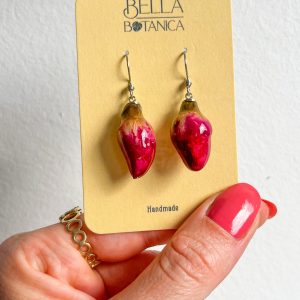 Rosenknospen Ohrringe, silbern