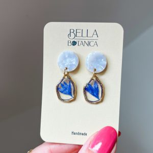 Kornblume Ohrstecker, golden