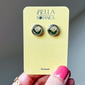 Schleierkraut Ohrstecker, 14mm, silbern