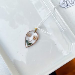 Schleierkraut Anhänger, Tropfenform, golden