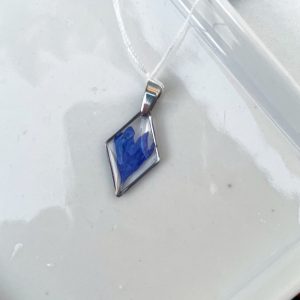 Kornblume Anhänger, Rhombus, silbern