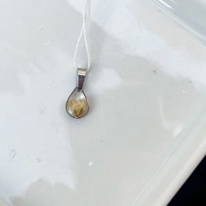 Schleierkraut Anhänger, Tropfenform, silbern