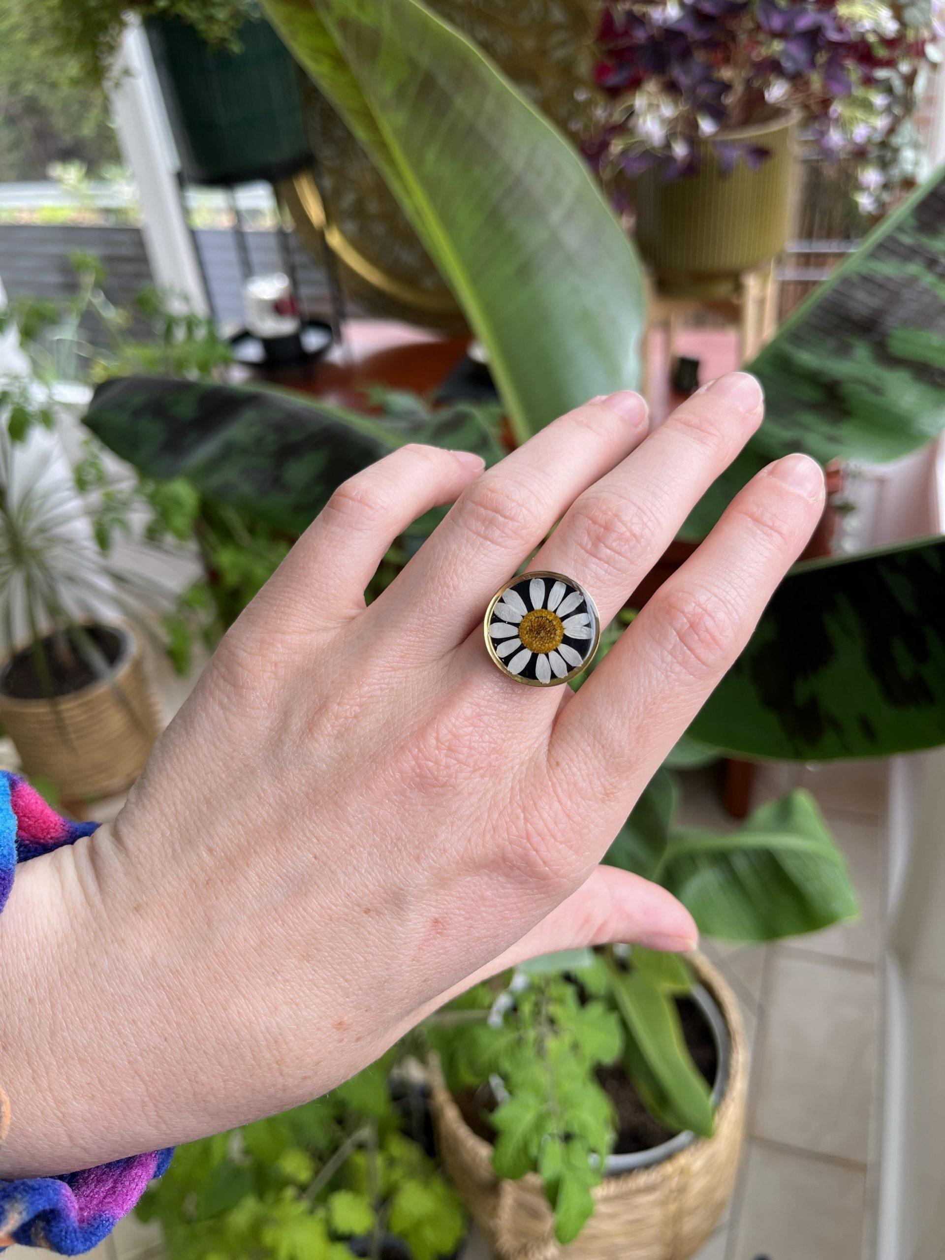 Ring Kamille, golden