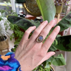 Ring mit Vergissmeinnicht, golden