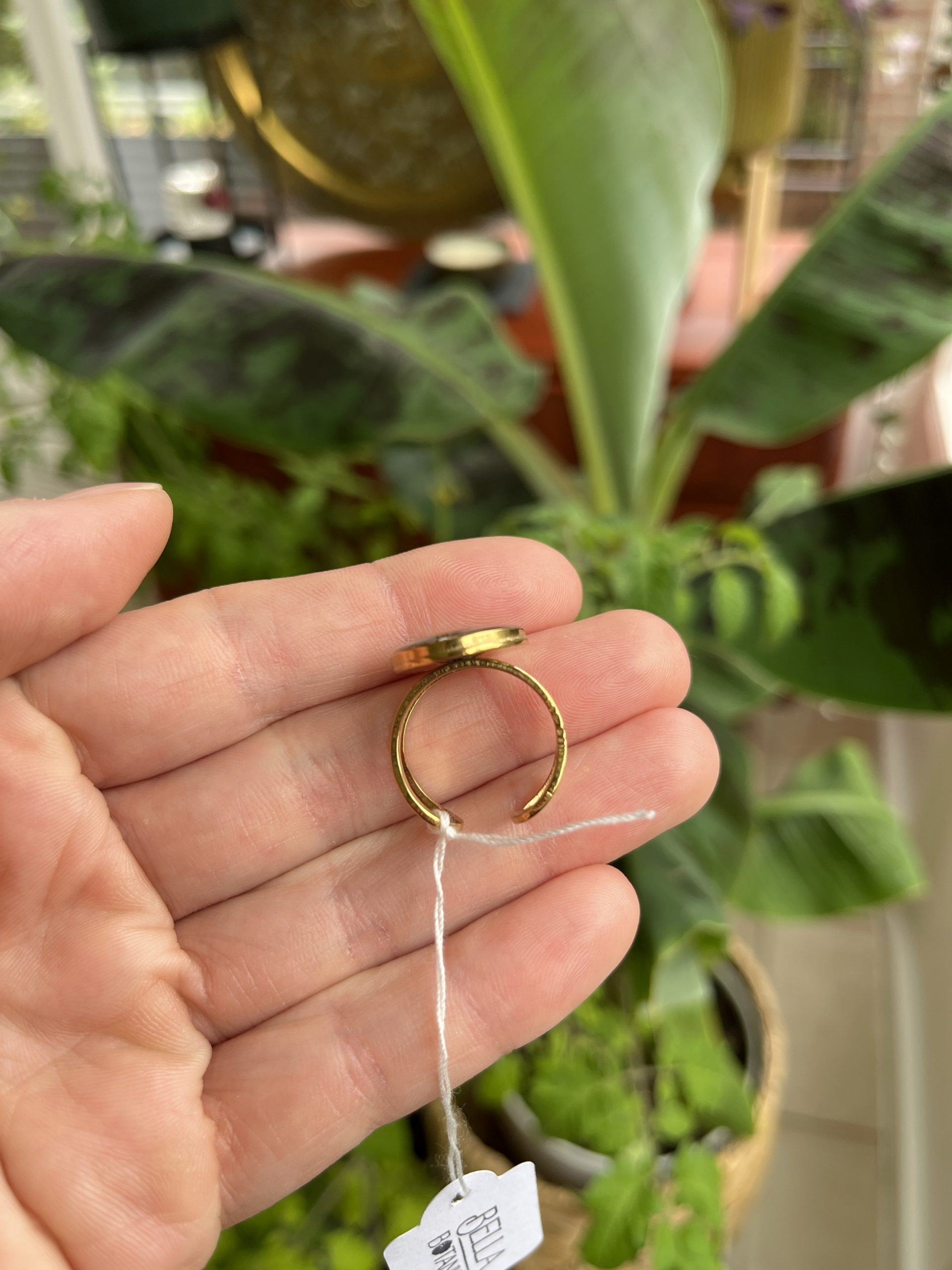 Ring mit Vergissmeinnicht, golden – Bild 2